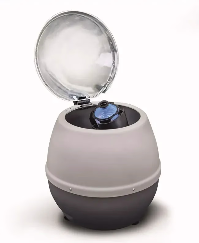 Alfa LIM automatic paint mixer with the lid open