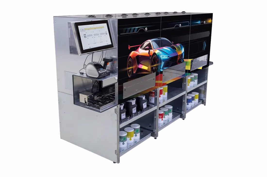 Alfa CRX automatic paint dispenser for body shops